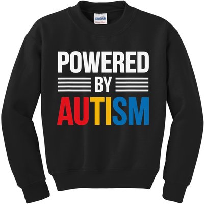 Powered By Autism For Autism Awareness Women Mom Kids Sweatshirt