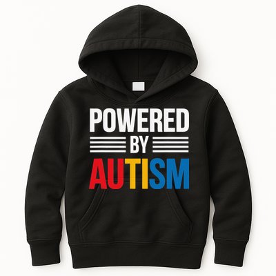 Powered By Autism For Autism Awareness Women Mom Kids Hoodie