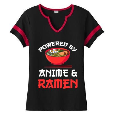 Powered By Anime & Ramen Merchandise Ladies Halftime Notch Neck Tee