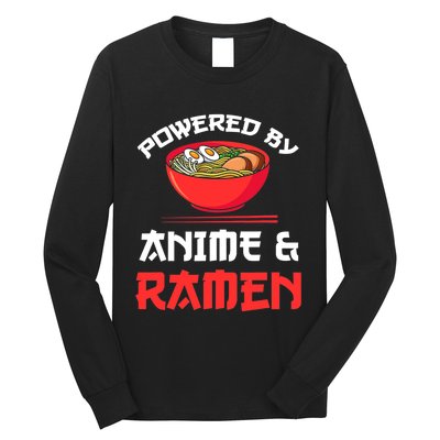 Powered By Anime & Ramen Merchandise Long Sleeve Shirt