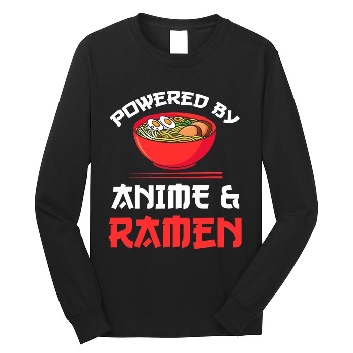 Powered By Anime & Ramen Merchandise Long Sleeve Shirt