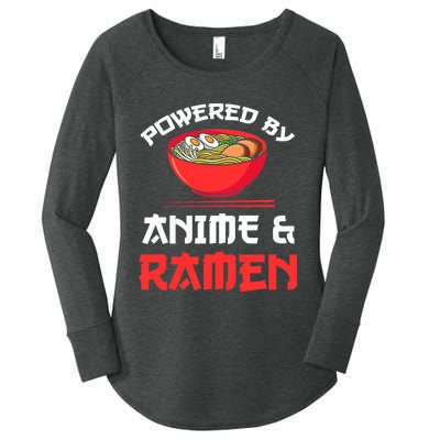 Powered By Anime & Ramen Merchandise Women's Perfect Tri Tunic Long Sleeve Shirt