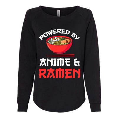 Powered By Anime & Ramen Merchandise Womens California Wash Sweatshirt