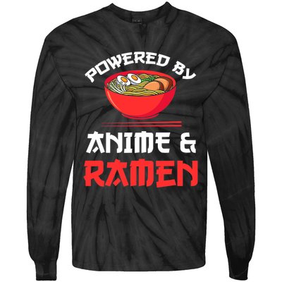 Powered By Anime & Ramen Merchandise Tie-Dye Long Sleeve Shirt