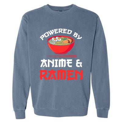 Powered By Anime & Ramen Merchandise Garment-Dyed Sweatshirt