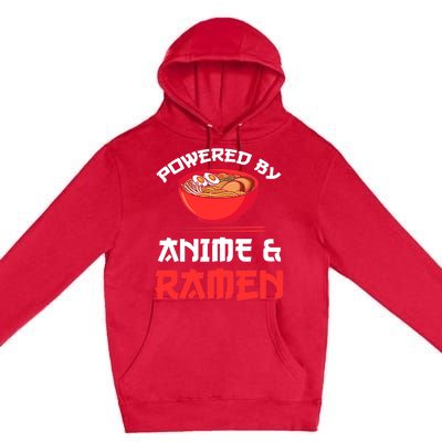 Powered By Anime & Ramen Merchandise Premium Pullover Hoodie