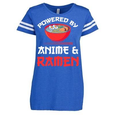 Powered By Anime & Ramen Merchandise Enza Ladies Jersey Football T-Shirt