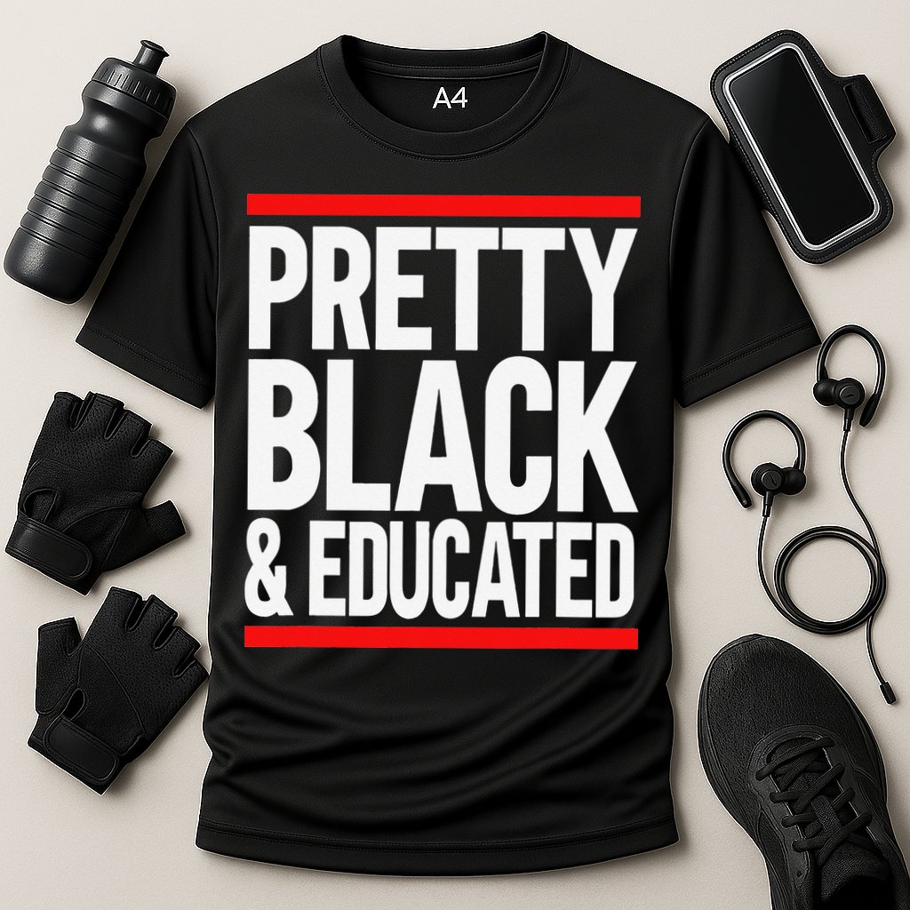 Pretty Black And Educated Cooling Performance Crew T-Shirt