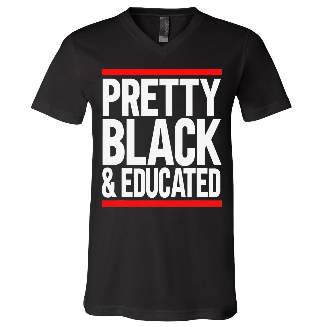 Pretty Black And Educated V-Neck T-Shirt