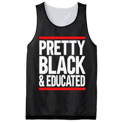 Pretty Black And Educated Mesh Reversible Basketball Jersey Tank