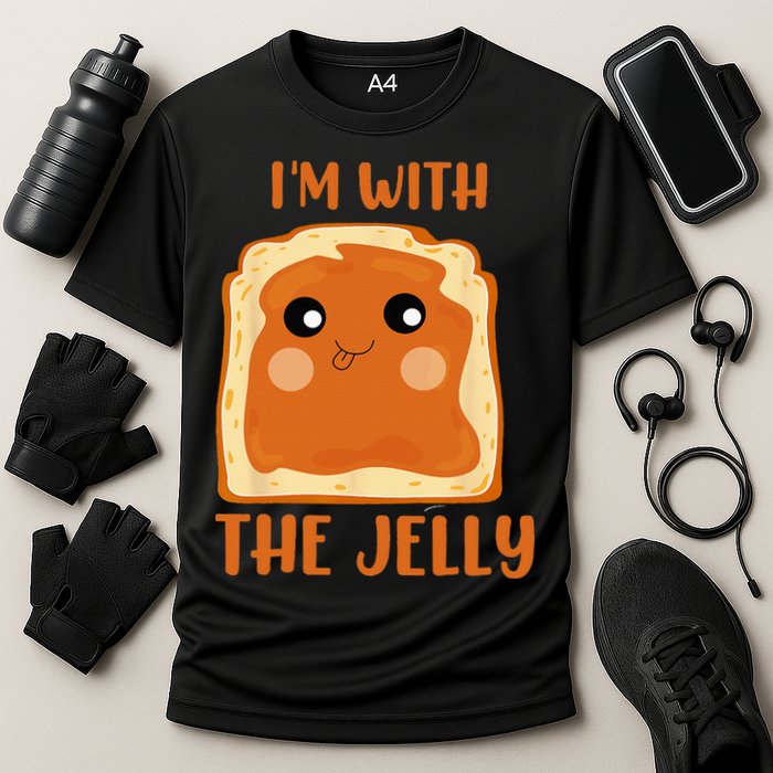 Peanut Butter And Jelly Cute Couple Im With The Jelly Cooling Performance Crew T-Shirt