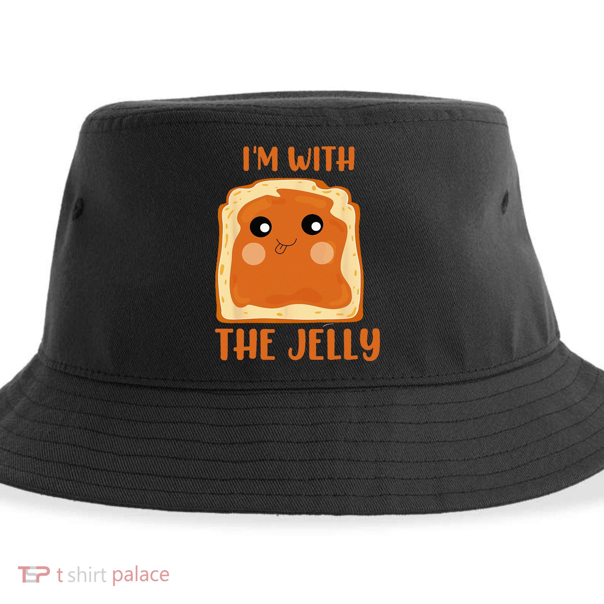 Peanut Butter And Jelly Cute Couple Im With The Jelly Sustainable Bucket Hat