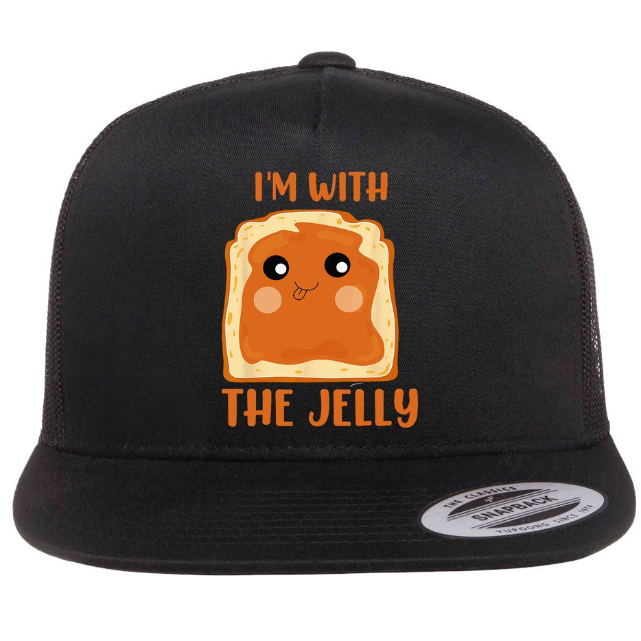 Peanut Butter And Jelly Cute Couple Im With The Jelly Flat Bill Trucker Hat