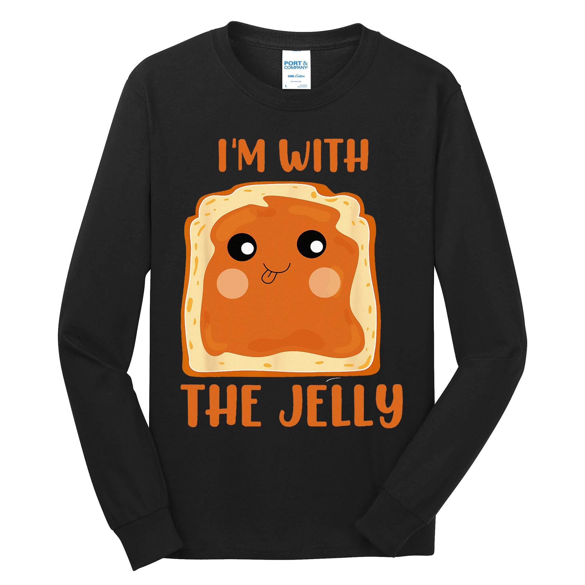Peanut Butter And Jelly Cute Couple Im With The Jelly Tall Long Sleeve T-Shirt