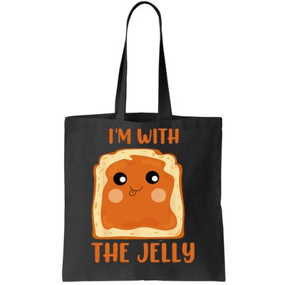 Peanut Butter And Jelly Cute Couple Im With The Jelly Tote Bag