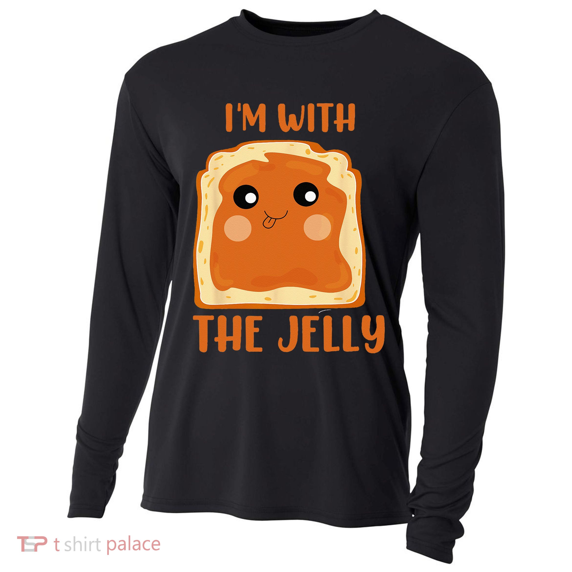 Peanut Butter And Jelly Cute Couple Im With The Jelly Cooling Performance Long Sleeve Crew