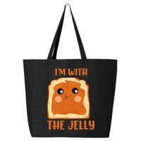 Peanut Butter And Jelly Cute Couple Im With The Jelly 25L Jumbo Tote