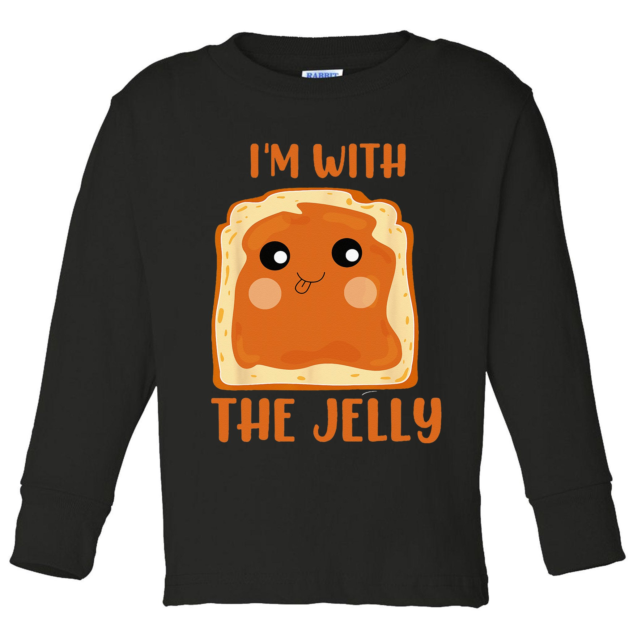 Peanut Butter And Jelly Cute Couple Im With The Jelly Toddler Long Sleeve Shirt