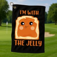 Peanut Butter And Jelly Cute Couple Im With The Jelly Golf Towel