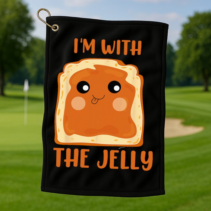 Peanut Butter And Jelly Cute Couple Im With The Jelly Golf Towel