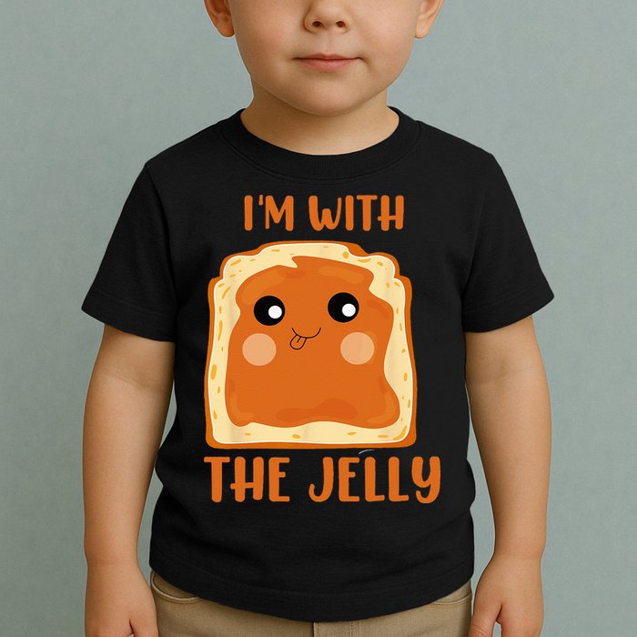 Peanut Butter And Jelly Cute Couple Im With The Jelly Toddler T-Shirt