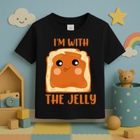 Peanut Butter And Jelly Cute Couple Im With The Jelly Toddler T-Shirt