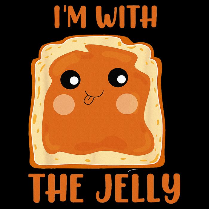 Peanut Butter And Jelly Cute Couple Im With The Jelly Cropped Pullover Crew