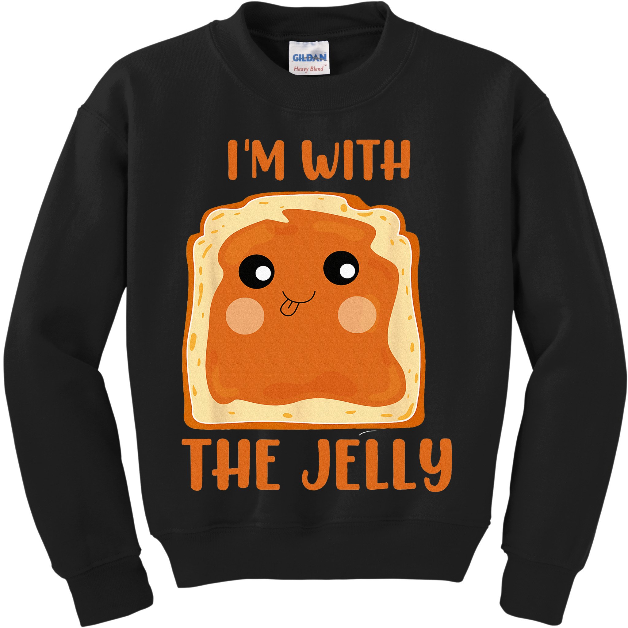 Peanut Butter And Jelly Cute Couple Im With The Jelly Kids Sweatshirt