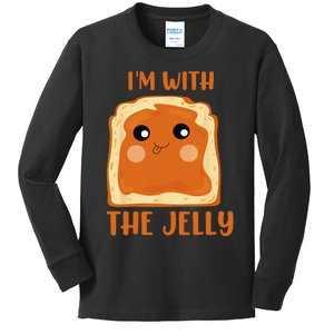 Peanut Butter And Jelly Cute Couple Im With The Jelly Kids Long Sleeve Shirt