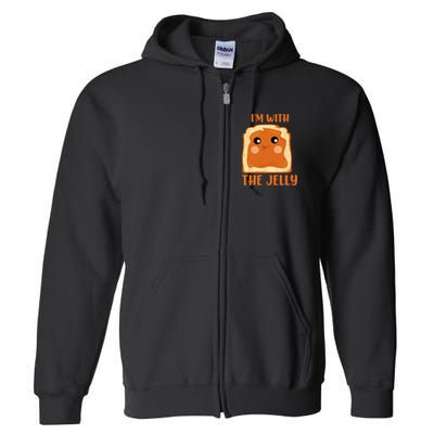 Peanut Butter And Jelly Cute Couple Im With The Jelly Full Zip Hoodie