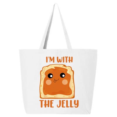 Peanut Butter And Jelly Cute Couple Im With The Jelly 25L Jumbo Tote