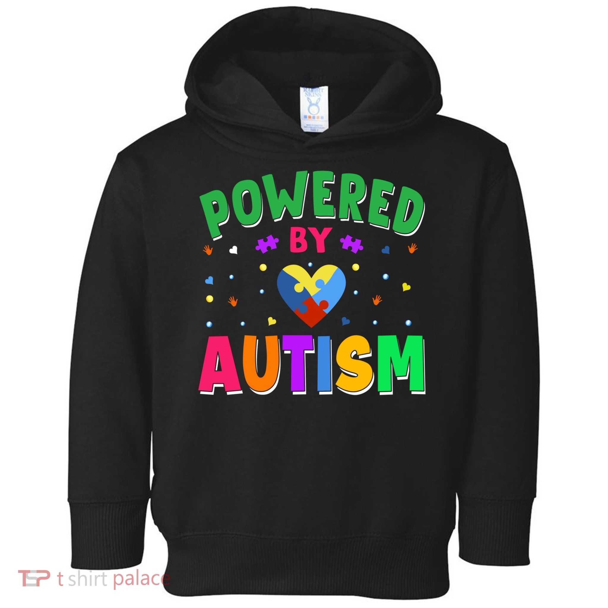 Powered By Autism Awareness Month Autism - Autism Funny Gift Toddler Hoodie