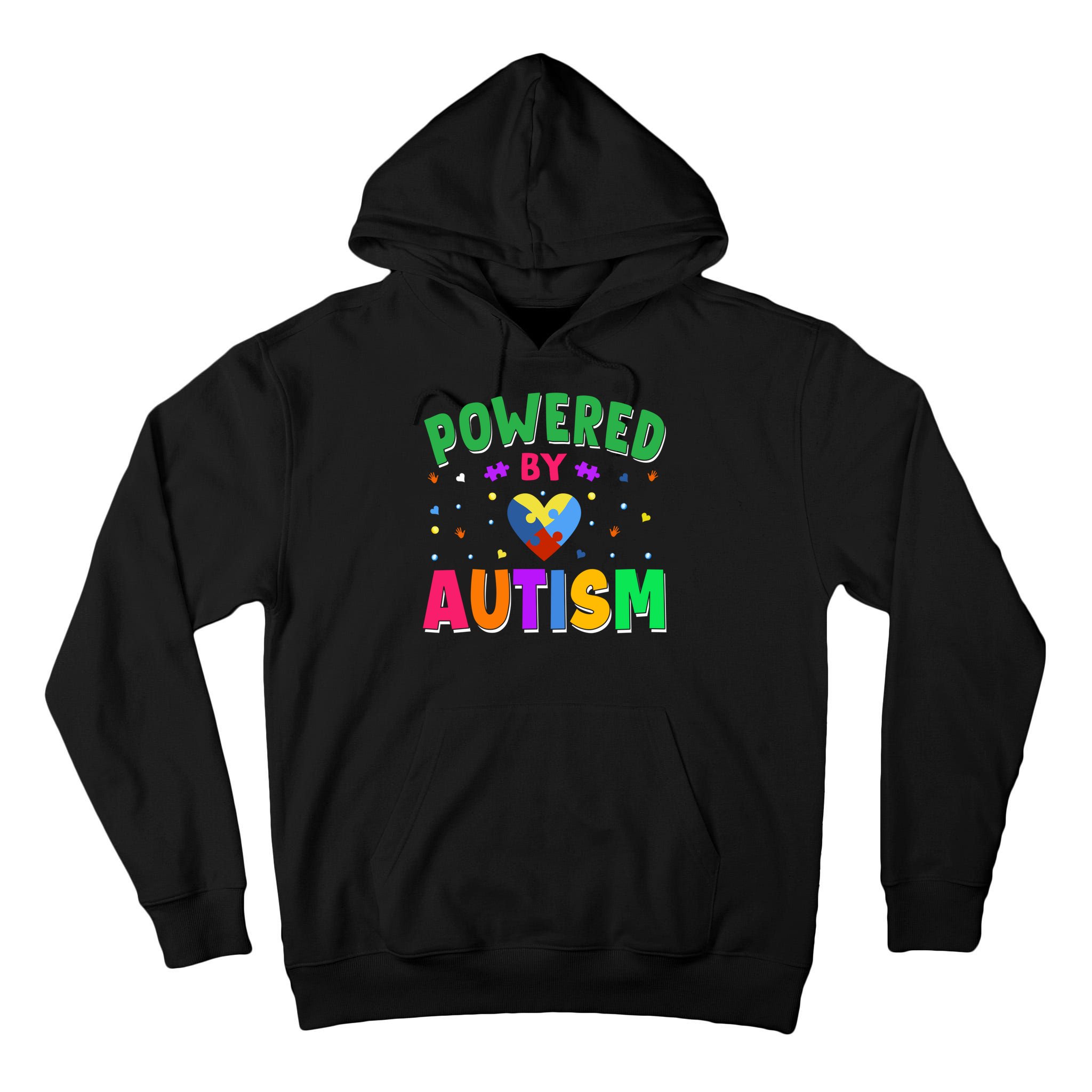 Powered By Autism Awareness Month Autism - Autism Funny Gift Tall Hoodie
