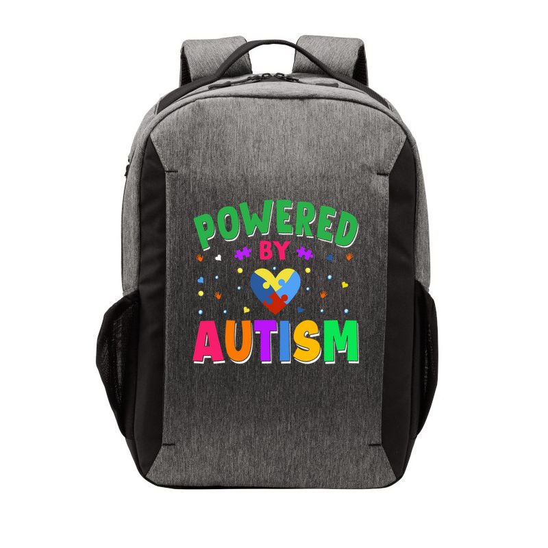Powered By Autism Awareness Month Autism - Autism Funny Gift Vector Backpack