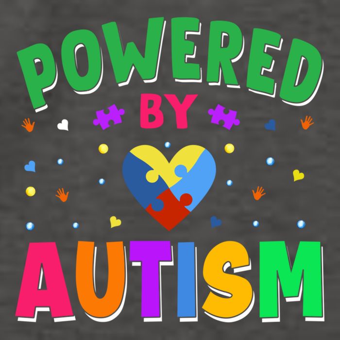 Powered By Autism Awareness Month Autism - Autism Funny Gift Vector Backpack