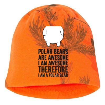 Polar Bears Are Awesome. I'm Awesome I'm A Polar Bear Kati - Camo Knit Beanie