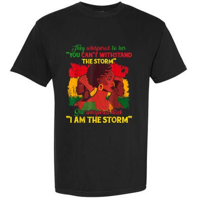 Proud Black African American Ladies Black History Month Garment-Dyed Heavyweight T-Shirt