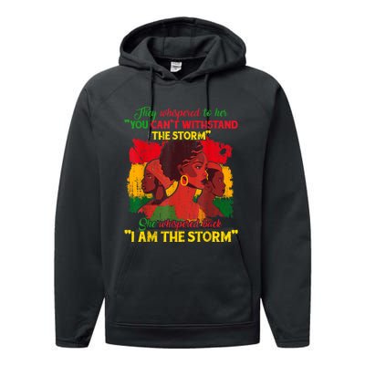 Proud Black African American Ladies Black History Month Performance Fleece Hoodie