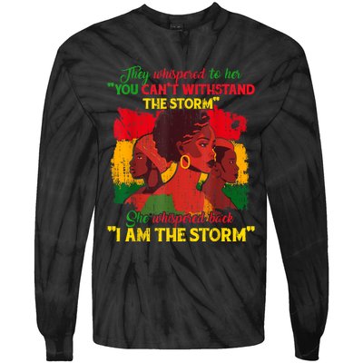 Proud Black African American Ladies Black History Month Tie-Dye Long Sleeve Shirt