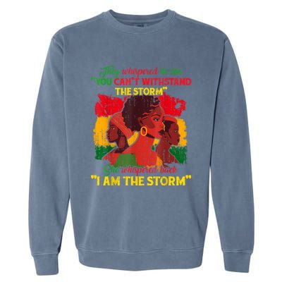 Proud Black African American Ladies Black History Month Garment-Dyed Sweatshirt