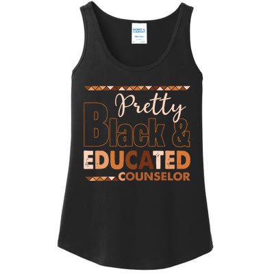 Pretty Black And Educated Counselor Black History Month Ladies Essential Tank