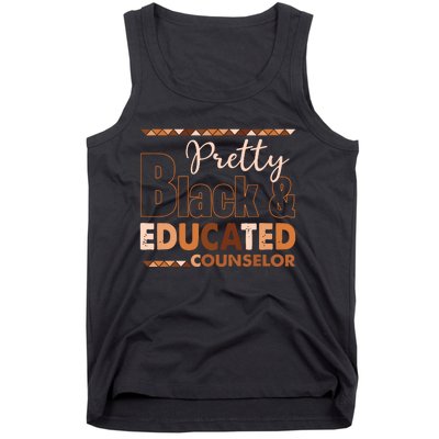 Pretty Black And Educated Counselor Black History Month Tank Top