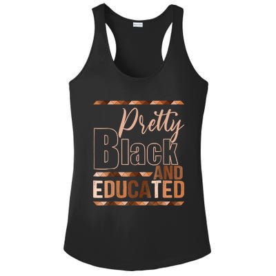 Pretty Black And Educated Black Month History African Pride Ladies PosiCharge Competitor Racerback Tank