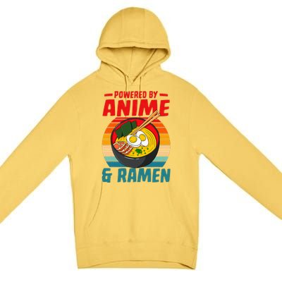 Powered By Anime & Ra Love Noodles  Premium Pullover Hoodie