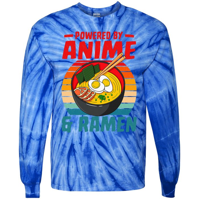 Powered By Anime & Ra Love Noodles  Tie-Dye Long Sleeve Shirt