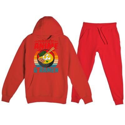 Powered By Anime & Ra Love Noodles  Premium Hooded Sweatsuit Set