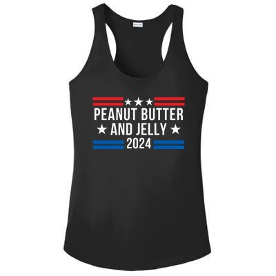 Peanut Butter And Jelly 2024 Funny Foodie Pbj Lover Funny Politics Pbj Sandwich Ladies PosiCharge Competitor Racerback Tank