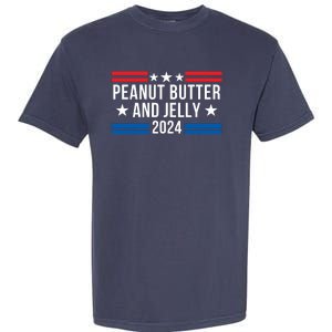 Peanut Butter And Jelly 2024 Funny Foodie Pbj Lover Funny Politics Pbj Sandwich Garment-Dyed Heavyweight T-Shirt