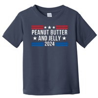 Peanut Butter And Jelly 2024 Funny Foodie Pbj Lover Funny Politics Pbj Sandwich Toddler T-Shirt