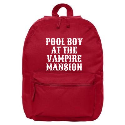 Pool Boy At The Vampire Mansion 16 in Basic Backpack